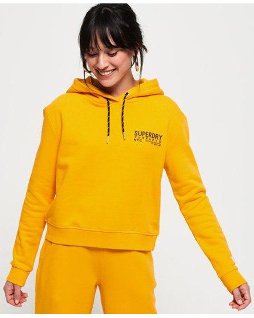 superdry yellow hoodie