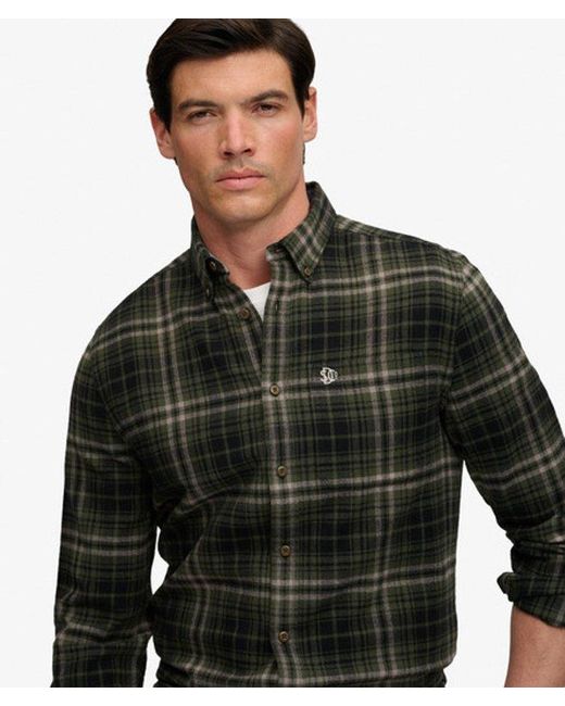 Superdry Black & Co Long Sleeve Cotton Lumberjack Shirt for men