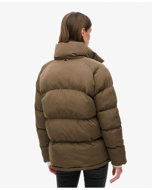 Superdry Halflange Pufferjas in het Brown