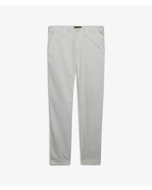 Superdry Utility Chino Broek in het Gray voor heren