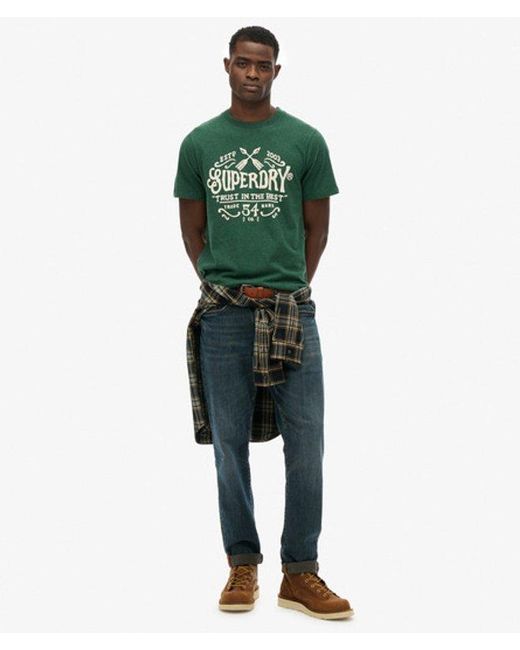 Superdry Green & Co Outdoor Flock Relaxed T-shirt for men