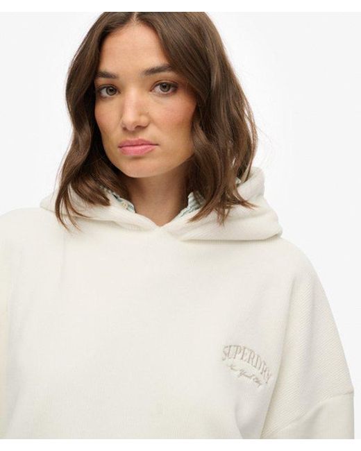 Superdry White & Co Country Club Velour Relaxed Hoodie