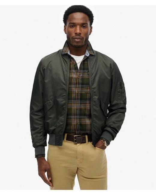 Superdry Gray Merchant Ma1 Bomber Jacket for men