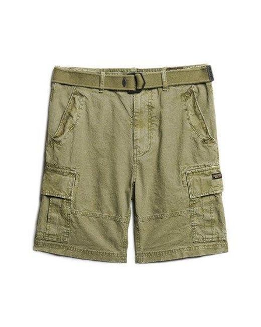 Superdry Green Heavy Cargo Shorts for men