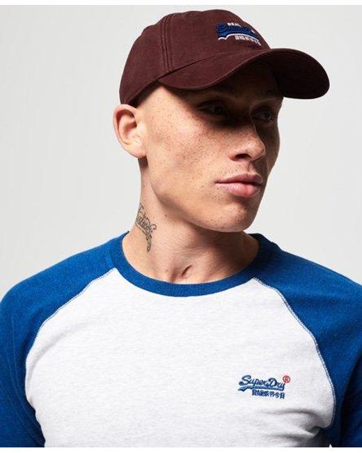 Superdry Blue Wash Twill Cap Sunrise Burg for men
