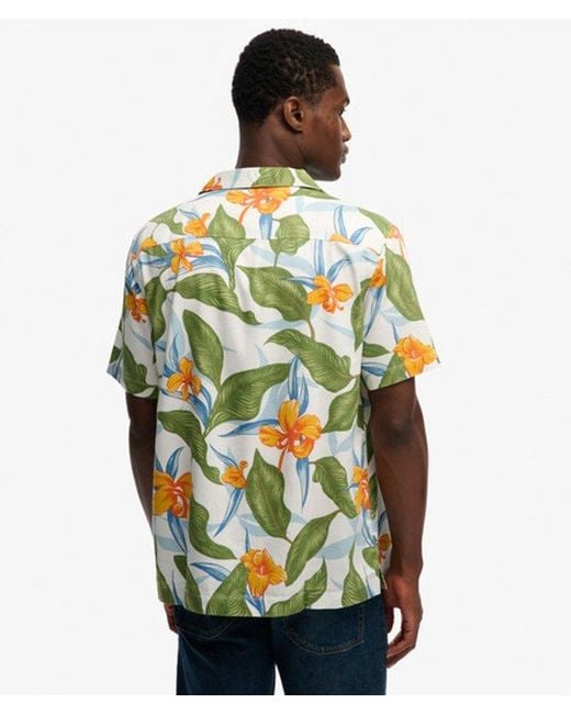 Superdry Green & Co Hawaiian Print Short Sleeve Shirt for men