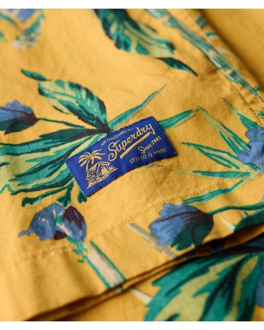 Superdry Blue & Co Hawaiian Printed Shirt for men