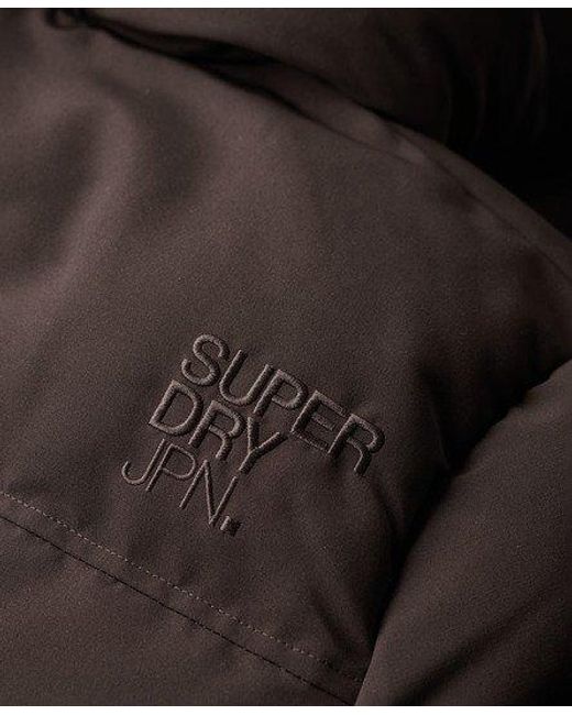 Superdry Brown Fully Lined Everest Hooded Puffer Jacket for men