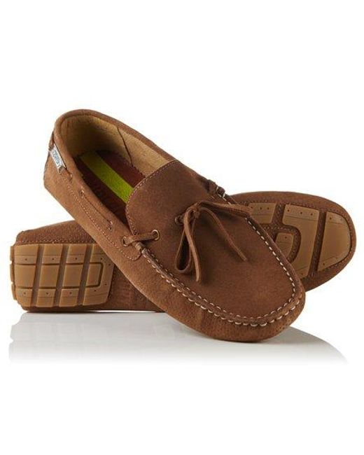Superdry Brown Driver Shoes Rust for men