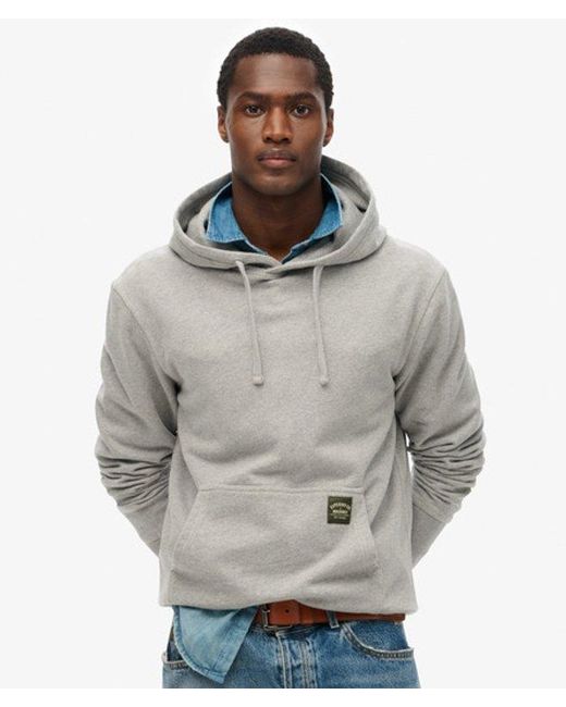 Superdry Gray & Co Contrast Stitch Relaxed Hoodie for men