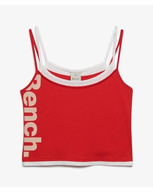 Superdry Red Bench X & Co Bench Fitted Cami Layer Vest