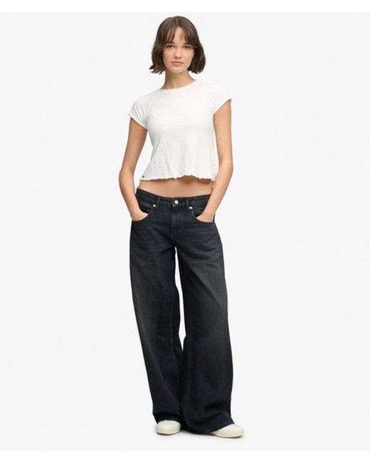Superdry White & Co Mid Rise baggy Jeans