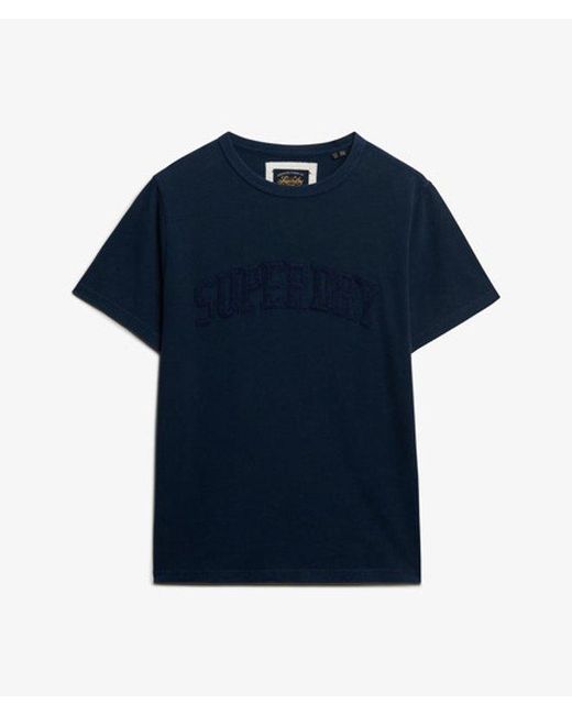 Superdry Blue Athletic Tonal Oversized T-shirt