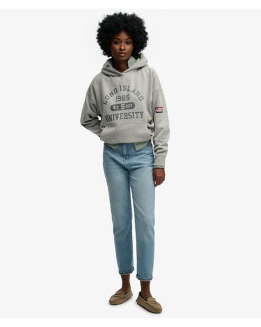Superdry Gray & Co Athletic Essentials Relaxed Hoodie