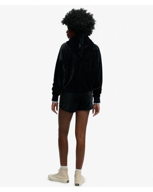 Superdry Black & Co Country Club Velour Shorts