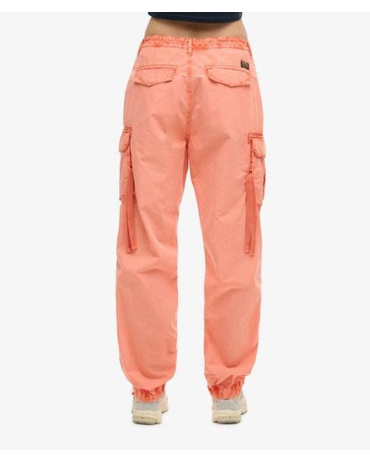Superdry Red & Co Ladies Classic Low Rise Parachute Cargo Pants