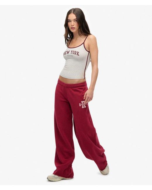 Superdry Red & Co Athletic Essentials Wide Leg joggers