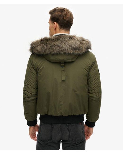 Superdry Green Everest Bomber Jacket Army for men