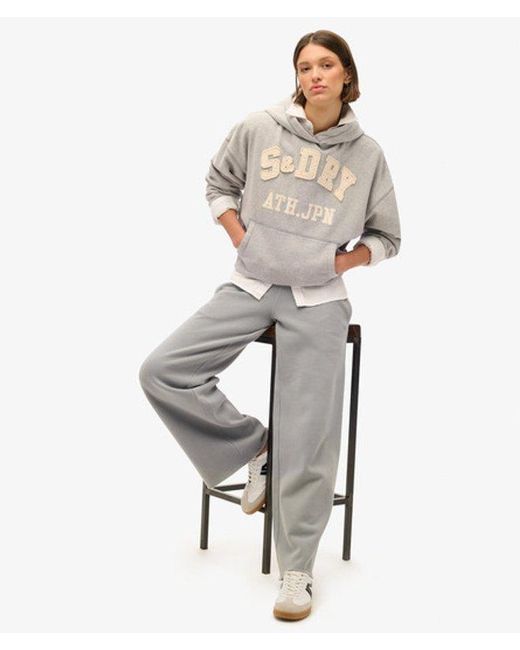 Superdry Natural & Co Athletic Essentials Applique Oversized Hoodie
