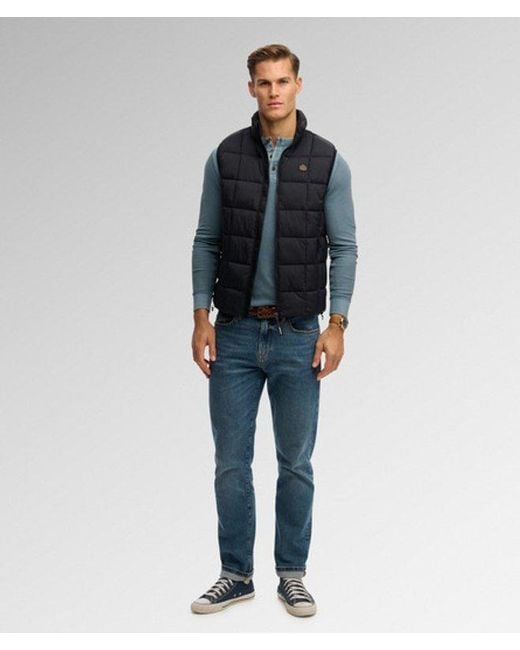 Superdry Gray & Co Box Quilt Fuji Lite Gilet for men
