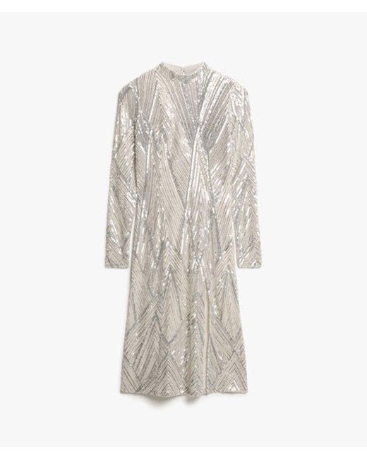Superdry White & Co Open Back Long-sleeved Midi Dress