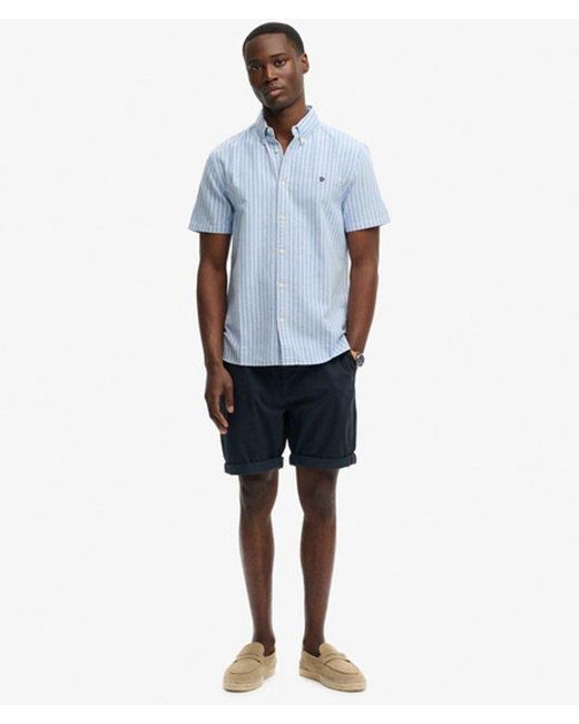 Superdry Blue & Co Preppy Oxford Short Sleeve Shirt for men