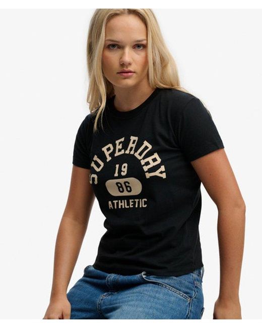 Superdry Black & Co Athletic Graphic Fitted T-shirt