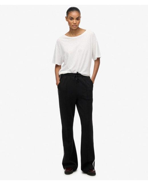 Superdry White & Co Studios Stripe Straight joggers