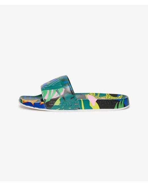 Superdry Blue & Co All Over Print Beach Sliders