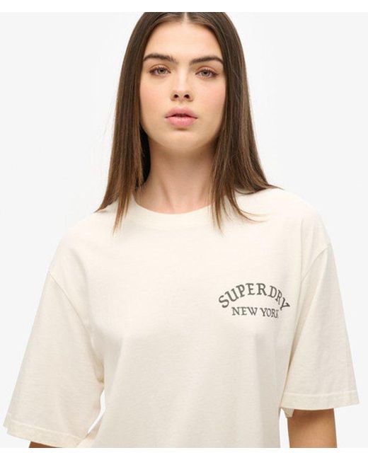 Superdry Natural & Co Oversized Tattoo Back Graphic T-shirt