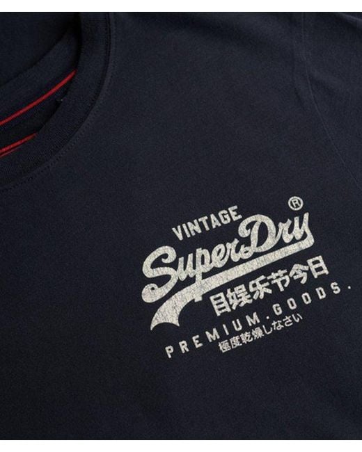Superdry Blue & Co Vintage Logo Tokyo Relaxed T-shirt for men