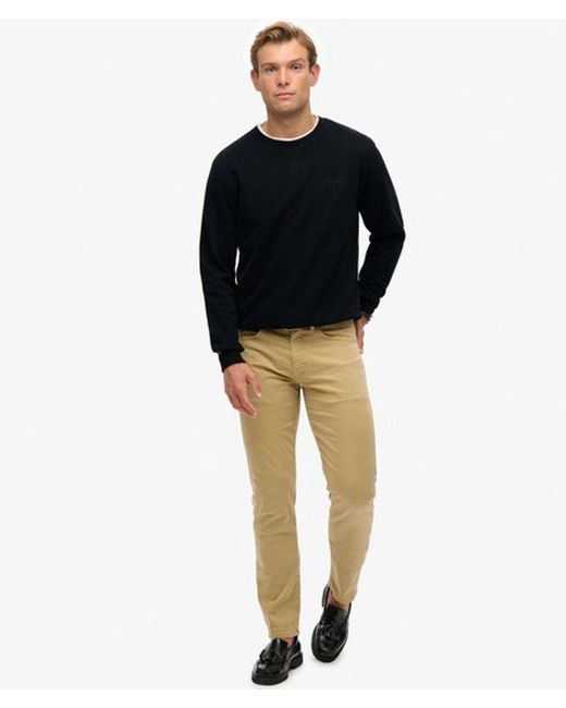 Homme Sweatshirt Essential Logo Col Rond Taille Superdry pour homme en coloris Black