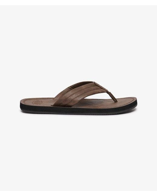 Superdry Brown & Co Vintage Flip Flops for men