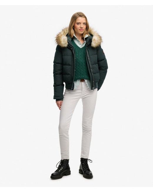 Superdry Green & Co Everest Hooded Bomber Jacket
