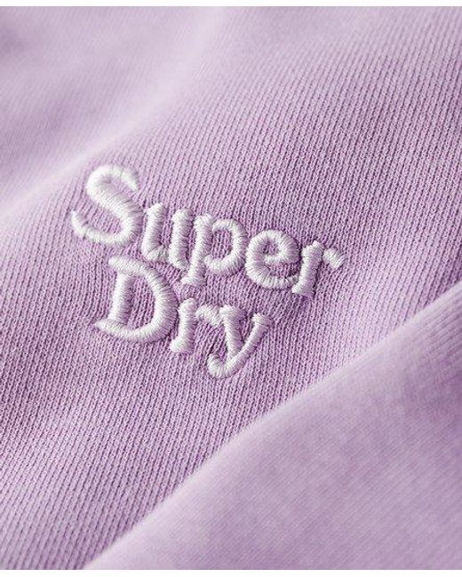 Superdry Purple Vintage Washed Sweatshirt for men