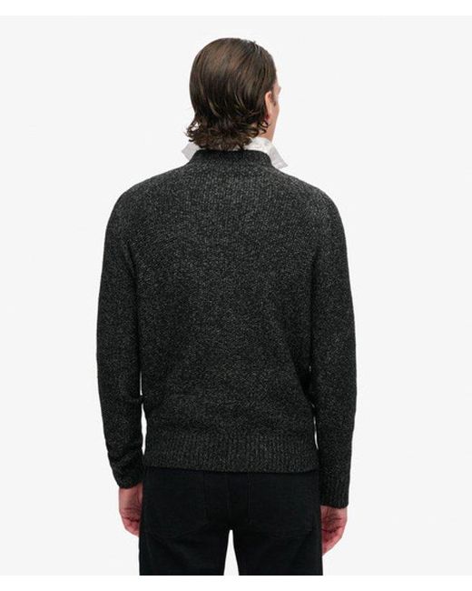 Superdry Black & Co Chunky Raglan Jumper for men