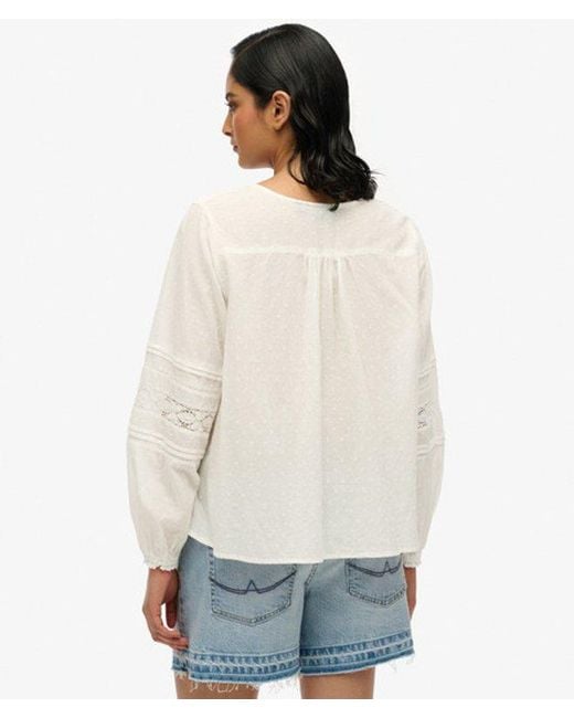 Superdry White & Co Ibiza Lace Blouse
