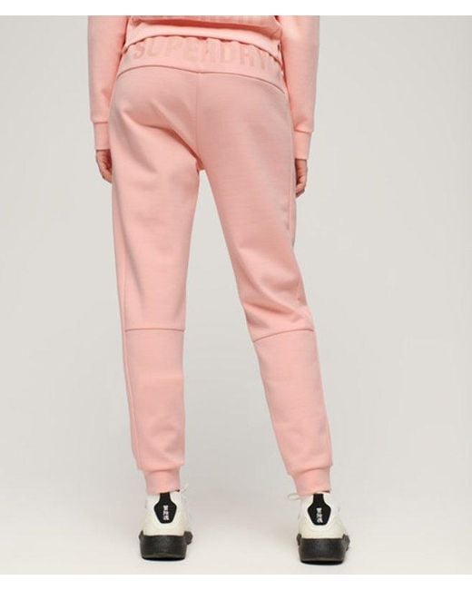 Superdry Pink & Co Sports Tech Slim joggers