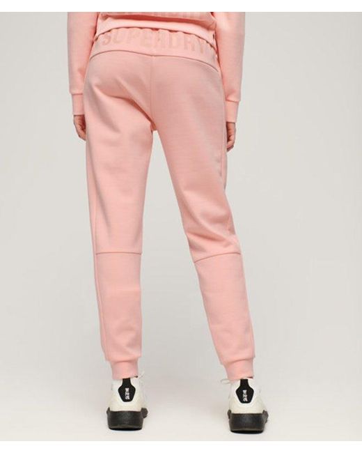 Superdry Pink & Co Sports Tech Slim joggers