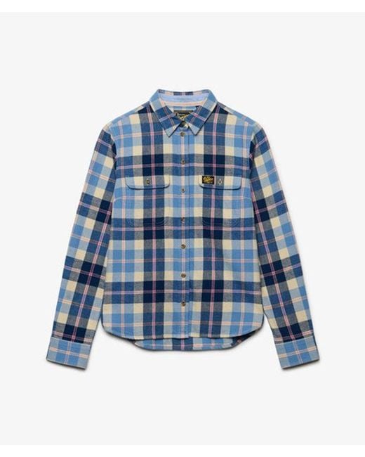 Superdry Blue Lumberjack Check Flannel Shirt