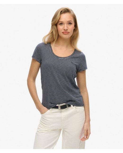 Superdry Blue & Co Studios Scoop Neck T-shirt
