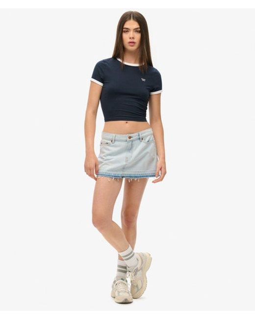Superdry Blue & Co Denim Mini Skirt