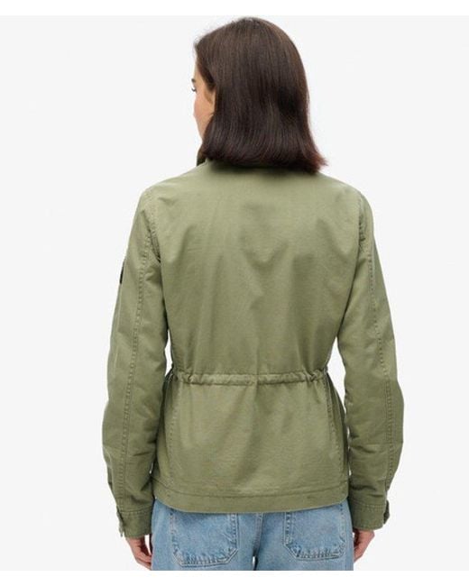 Superdry Green & Co Ladies Classic Logo Patch Military M65 Jacket