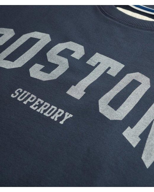 Superdry Blue Athletic Essentials Oversized Crew Sweatshirt