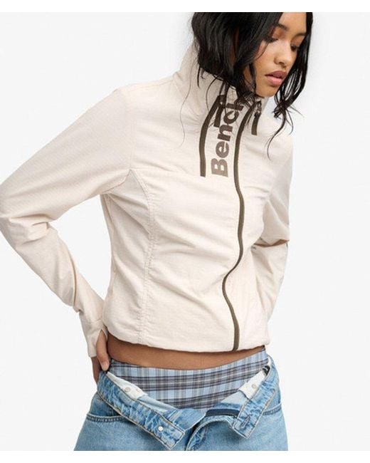 Superdry Bench Double Zip Funnel Ripstop Jas in het Blue