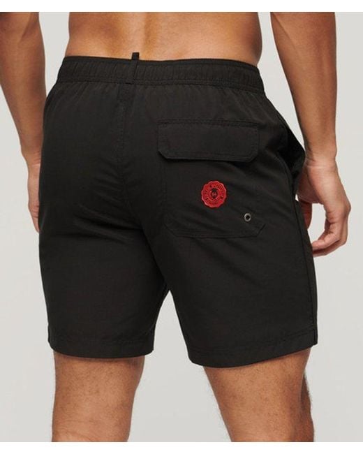 Superdry Black & Co Recycled Polo 17-inch Swim Shorts for men