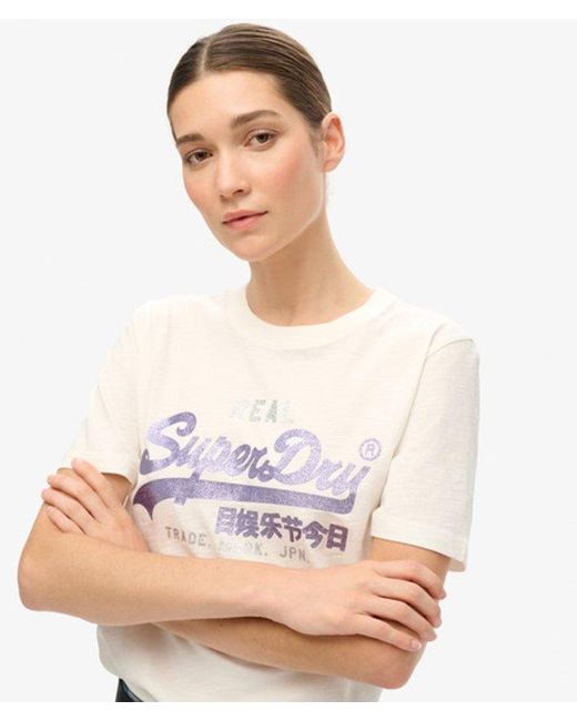 Superdry Blue & Co Embellished Vl Graphic T Shirt
