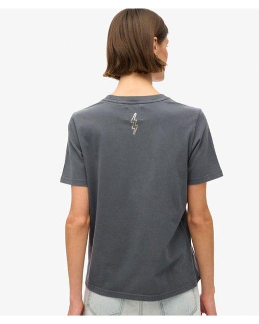 Superdry Gray & Co Tattoo Script Relaxed T-shirt