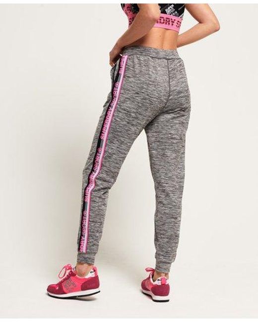 Superdry Gray Core Taped Joggers Shadow Marl