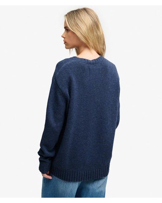 Superdry Blue & Co Heritage Intarsia Knit Jumper